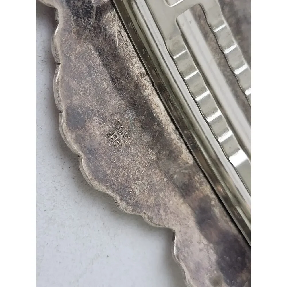 Vintage Indonesian Sterling Silver Barrette Floral Motif | 3.75